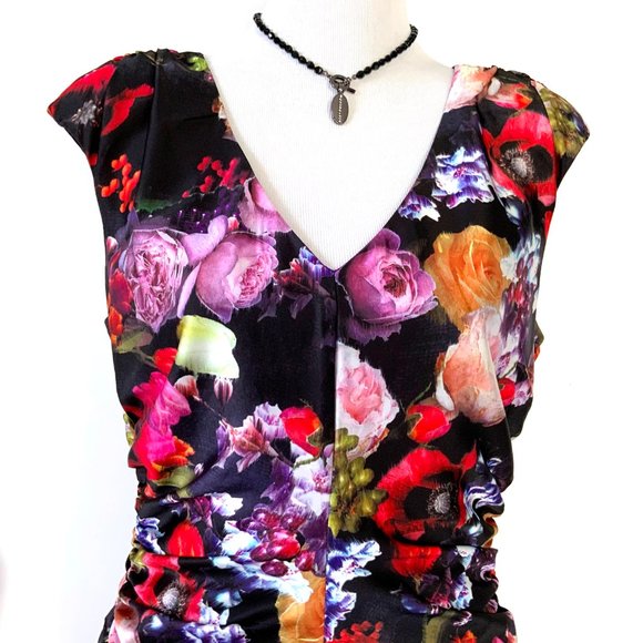 Ivy & Blue Maggy Boutique Floral Sheath Bodycon Dress Size12 - Picture 4 of 8